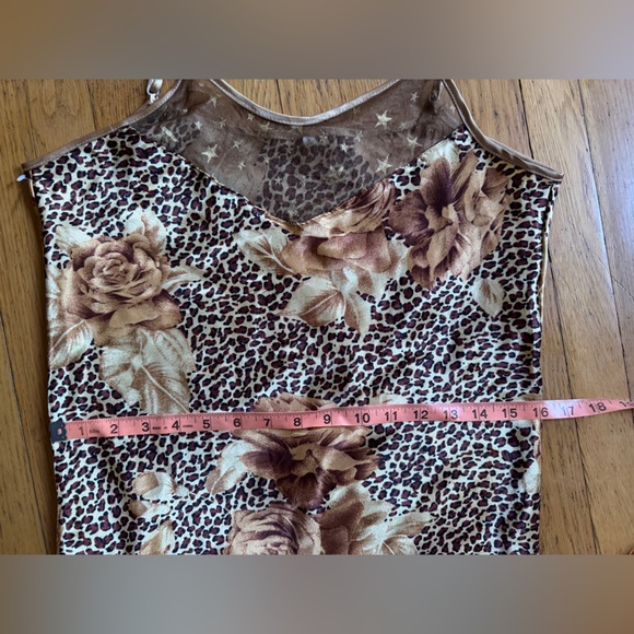 Y2K Vintage Satin Leopard Slip Dress - Picture 8 of 9